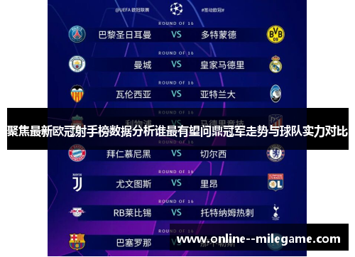 聚焦最新欧冠射手榜数据分析谁最有望问鼎冠军走势与球队实力对比 聚焦最新欧冠射手榜数据分析谁最有望问鼎冠军走势与球队实力对比
